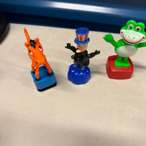 Vintage Push Puppet Toy Collection Set Of 7 Characters - Picture 8 of 9